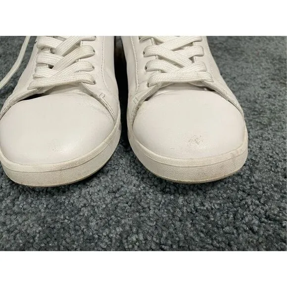 Polo Ralph Lauren Heritage Court II Low Shoes White Blue Leather Mens 7D
