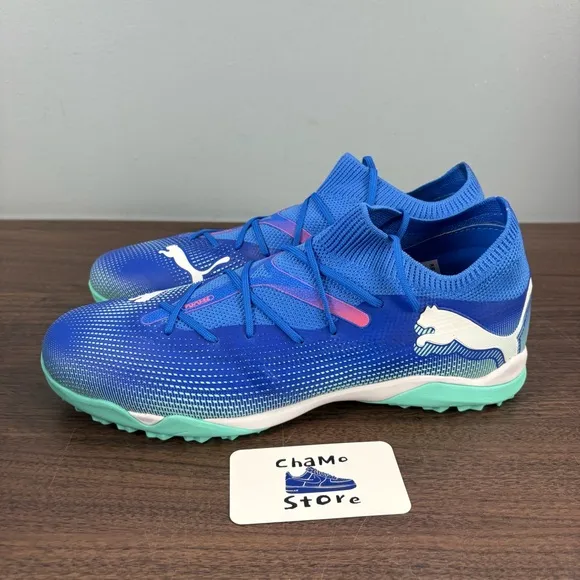 Puma Future 7 Match TT Turf Soccer Shoes Fuzionfit Blue 107937 01 Men’s Sz