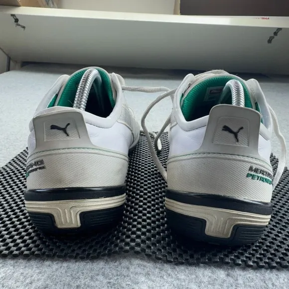 Puma Mercedes AMG Petronas Motorsport Shoes Men 10.5 White Green Racing Sneakers