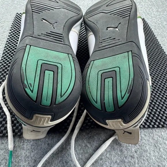 Puma Mercedes AMG Petronas Motorsport Shoes Men 10.5 White Green Racing Sneakers