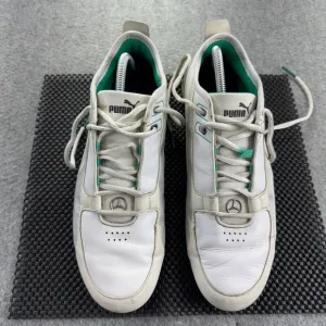 Puma Mercedes AMG Petronas Motorsport Shoes Men 10.5 White Green Racing Sneakers