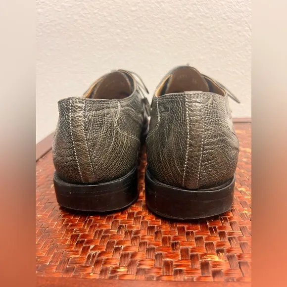 R. Martegani Boutique Line Green/Gray Alligator Lace Up Shoes Size 10