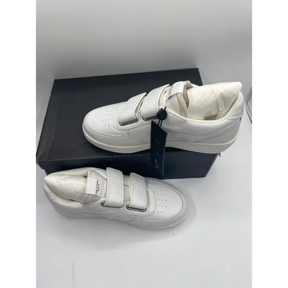 Rag &amp; Bone Women's White Leather Retro Court Stap Sneaker Shoes Size 6.5 NIB