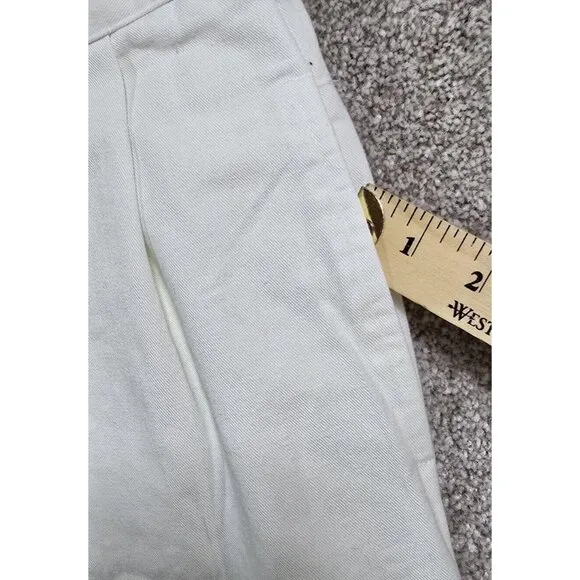 Ralph Lauren VTG Shorts Long Pleated High Waist POLO LOGO USA Made 90s Womens 10