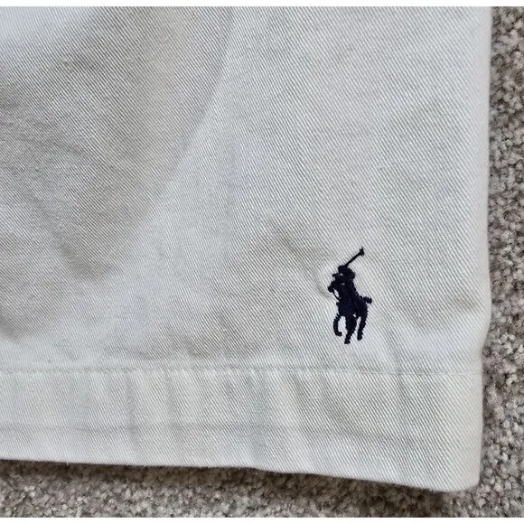 Ralph Lauren VTG Shorts Long Pleated High Waist POLO LOGO USA Made 90s Womens 10