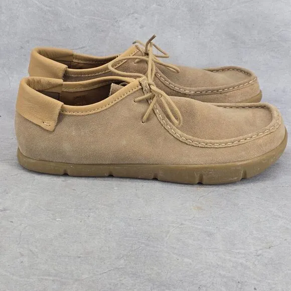 Rare Dead Stock KALSO Earth Shoe Darby Mens Negative‎ Heel Brown Yellow Size 12