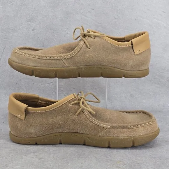 Rare Dead Stock KALSO Earth Shoe Darby Mens Negative‎ Heel Brown Yellow Size 12