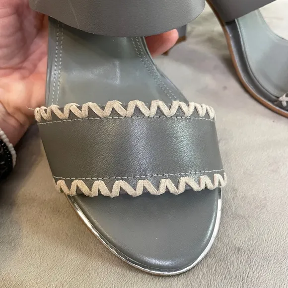 Rare Dune London Chunky Sandal Heels - Designer Statement, Size 39 (US 8) 🌈✨