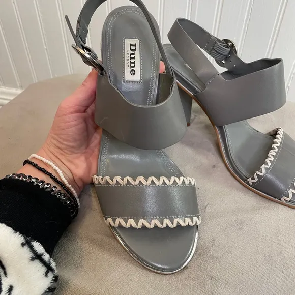 Rare Dune London Chunky Sandal Heels - Designer Statement, Size 39 (US 8) 🌈✨