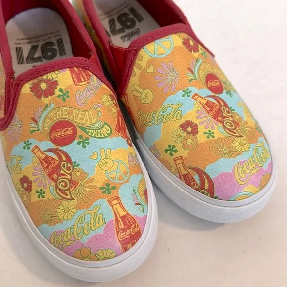 Rare EUC Coca Cola 1971 Unity Collection shoes kids US 5 Mex 22  Multicolor