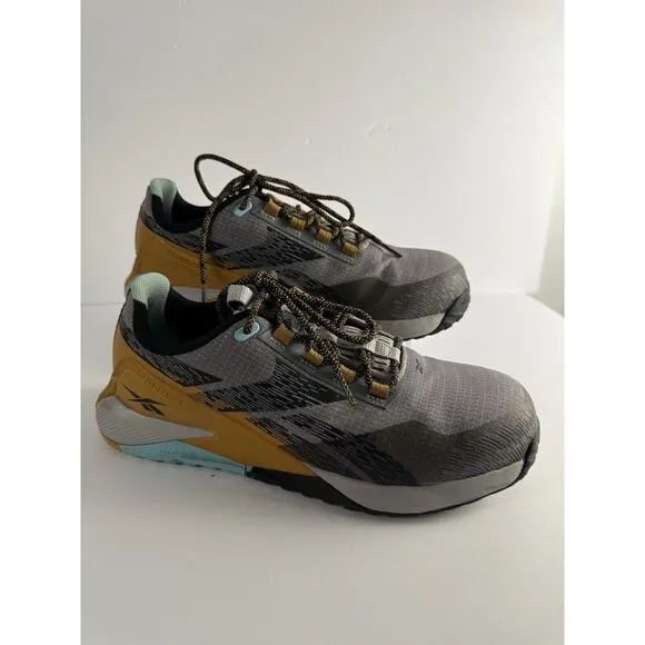 Reebok Nano X1 Adventure Mens Size 8 Gray‎ Athletic Work Shoes Sneakers RB3482