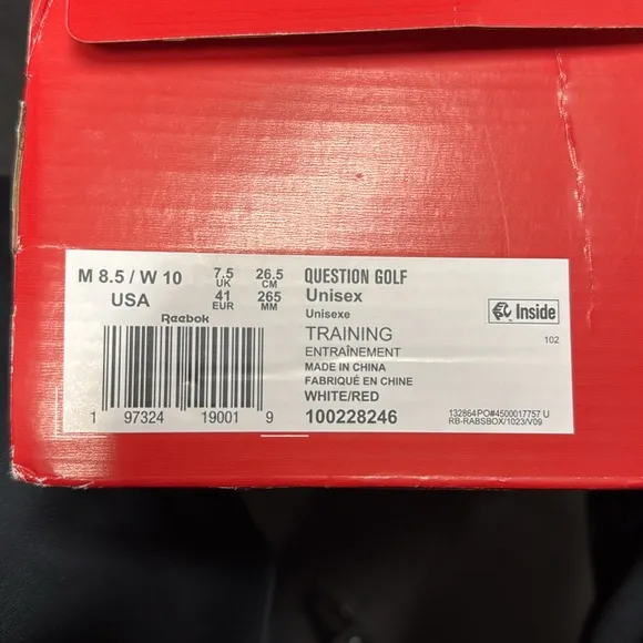 Reebok Question Low Golf Shoes NWT