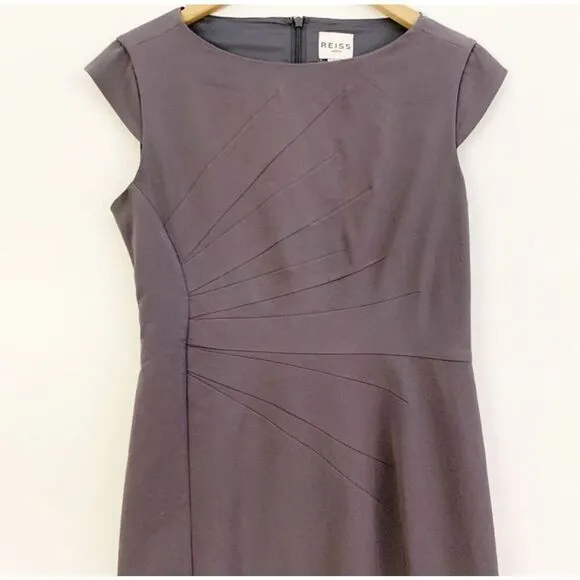 Reiss Fede Tailored Cap Sleeve Dress Lavender size 8