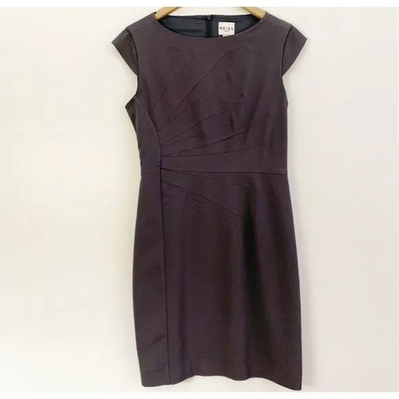 Reiss Fede Tailored Cap Sleeve Dress Lavender size 8