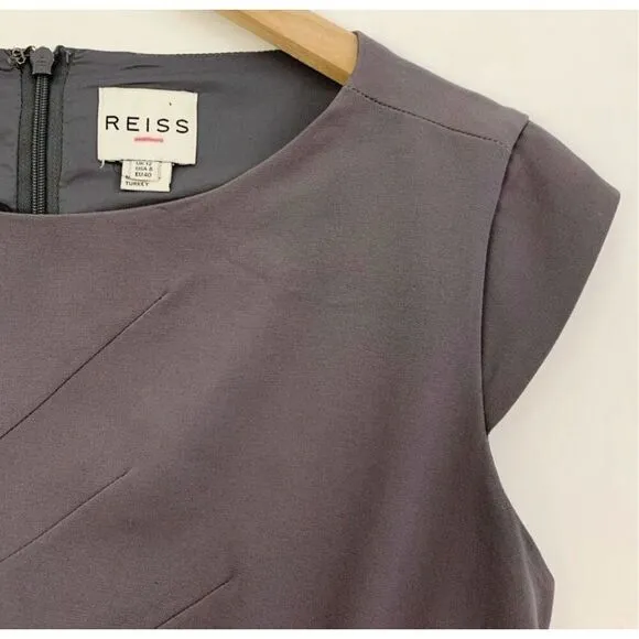 Reiss Fede Tailored Cap Sleeve Dress Lavender size 8