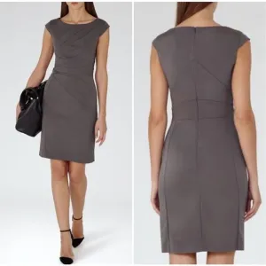 Reiss Fede Tailored Cap Sleeve Dress Lavender size 8