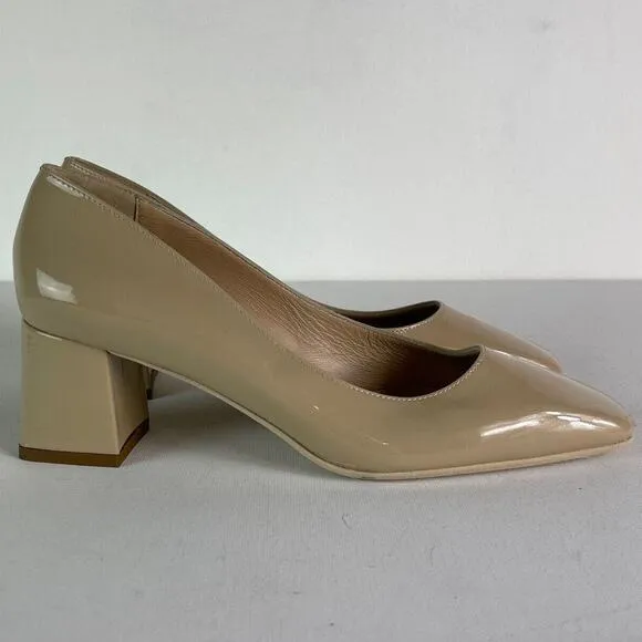 Ron White NWOB &quot;Lizbeth&quot; Square Toe Block Heel Nude Pump Size 37