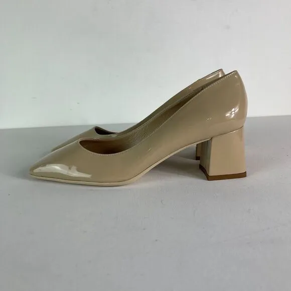 Ron White NWOB &quot;Lizbeth&quot; Square Toe Block Heel Nude Pump Size 37