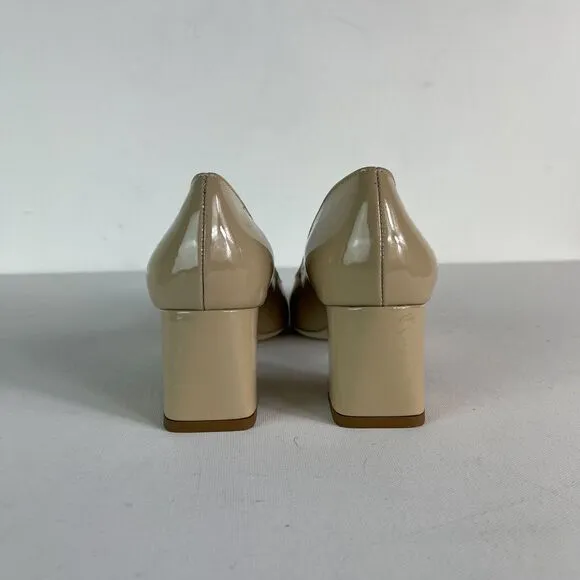 Ron White NWOB &quot;Lizbeth&quot; Square Toe Block Heel Nude Pump Size 37