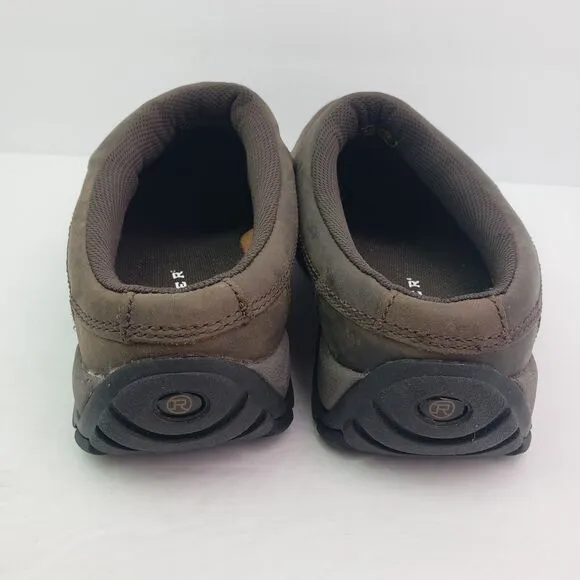 Roper Performance Mens Size 11.5 Brown Leather Slip On Western Mule Clog Shoes