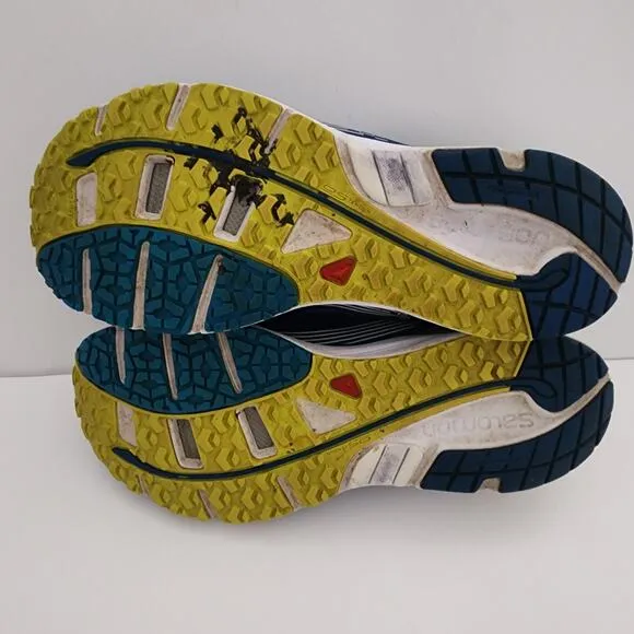 Salomon blue green Sense Mantra 3 Trail running‎ walking shoes mens size 8