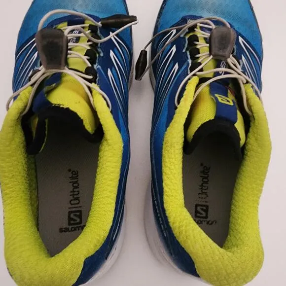 Salomon blue green Sense Mantra 3 Trail running‎ walking shoes mens size 8