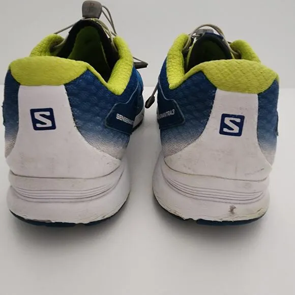 Salomon blue green Sense Mantra 3 Trail running‎ walking shoes mens size 8