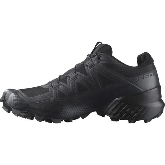 SALOMON MEN'S SPEEDCROSS TRAIL RUNNING SHOES FOR MEN, BLACK / BLACK / PHANT