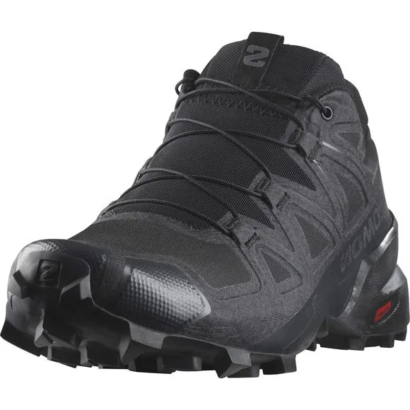 SALOMON MEN'S SPEEDCROSS TRAIL RUNNING SHOES FOR MEN, BLACK / BLACK / PHANT