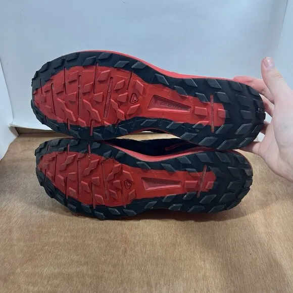 Salomon Sense Ride 4 Men Size 13 Trail Running Shoes Black/Goji Berry/Phantom
