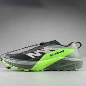 Salomon Sense Ride 5 Men’s 11.5 Black Green Trail Running Shoes Sneakers 473111