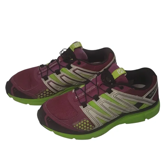 Salomon X Mission 2 Trail Running Women's 6.5 Shoes Purple / Green