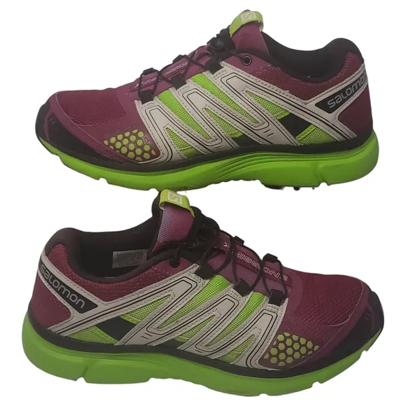 Salomon X Mission 2 Trail Running Women's 6.5 Shoes Purple / Green