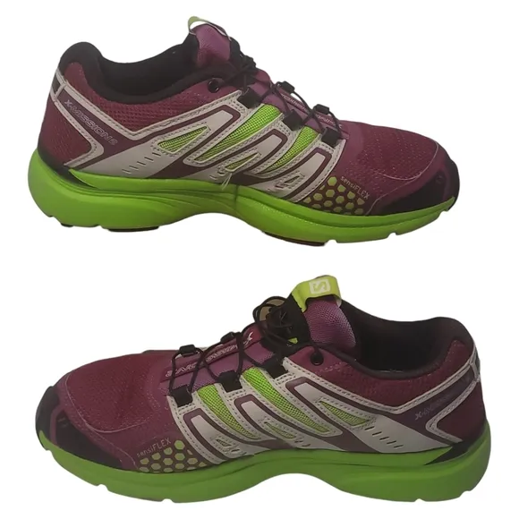 Salomon X Mission 2 Trail Running Women's 6.5 Shoes Purple / Green