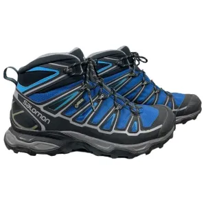 Salomon X Ultra Mid Hiking Shoes GoreTex Blue Black Men’s 9.5 Trail Outdoors