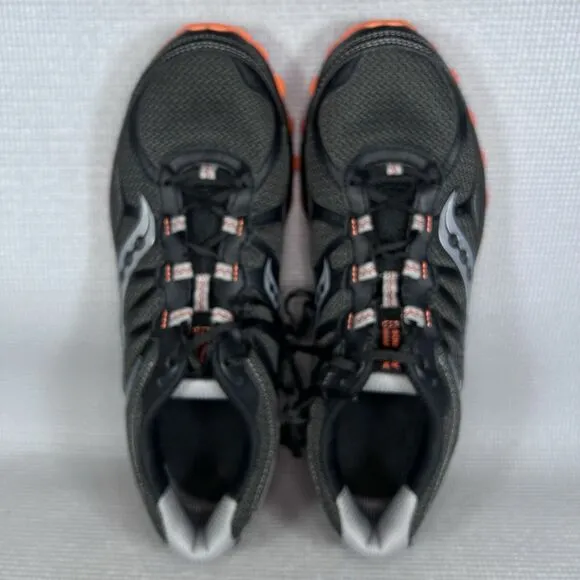 Saucony Excursion TR Men's Sz. 11.5 Trail Running Shoes Black Orange Silver