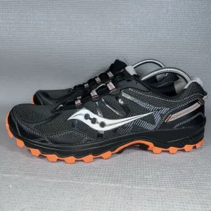Saucony Excursion TR Men's Sz. 11.5 Trail Running Shoes Black Orange Silver