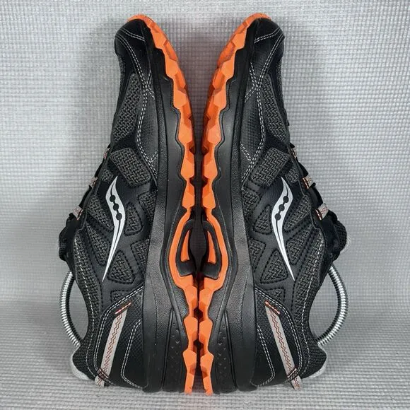 Saucony Excursion TR Men's Sz. 11.5 Trail Running Shoes Black Orange Silver