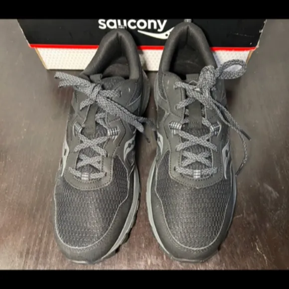 Saucony Excursion TR16 Trail Running Shoes Sneakers Black/Charcoal Mens 12