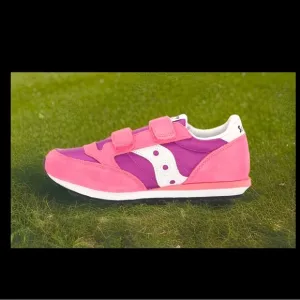 Saucony Jazz Double Hook &amp; Loop Leather &amp; Suede EVA Foam Footbed Comfy Sneakers
