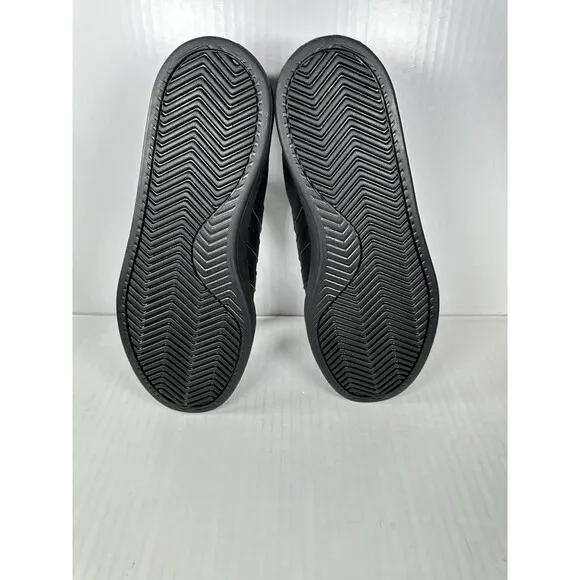 Size 10 adidas Grand Court 2.0 Cloudfoam Sneaker Black Leather Shoe Mens GW9198