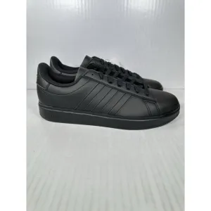 Size 10 adidas Grand Court 2.0 Cloudfoam Sneaker Black Leather Shoe Mens GW9198