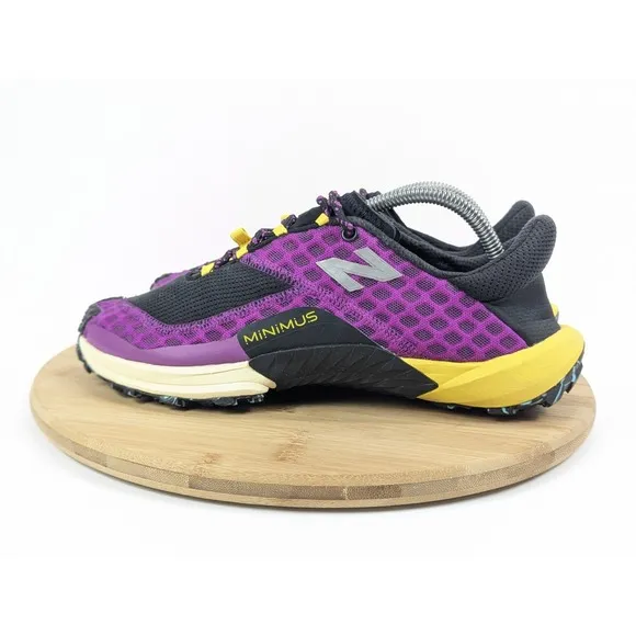Size 10 New Balance Minimus Trail Womans Running Shoes Purple Black Hiking 2024