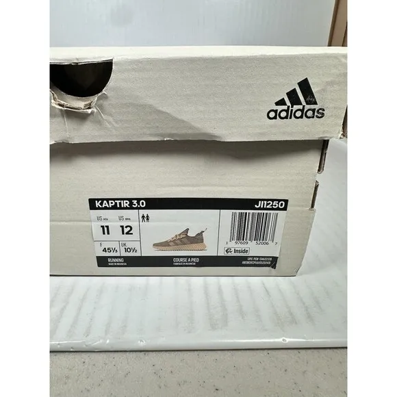 Size 11 Adidas Kaptir 3.0 Clay Mens Sneakers Beige Khaki Gum JI1250 NEW