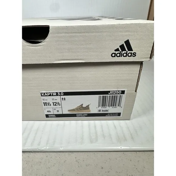 Size 11.5 Adidas Kaptir 3.0 Clay Mens Sneakers Beige Khaki Gum JI1250 NEW
