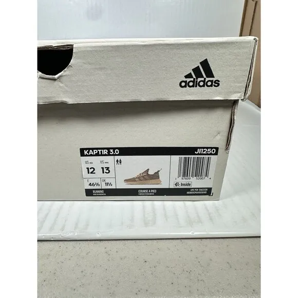 Size 12 Adidas Kaptir 3.0 Clay Mens Sneakers Beige Khaki Gum JI1250 NEW