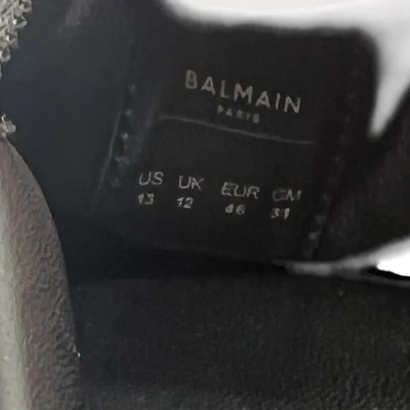 Size 13US - Balmain B-Court Monogram Men's Slip On Sneakers