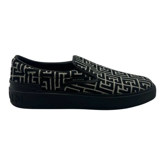 Size 13US - Balmain B-Court Monogram Men's Slip On Sneakers