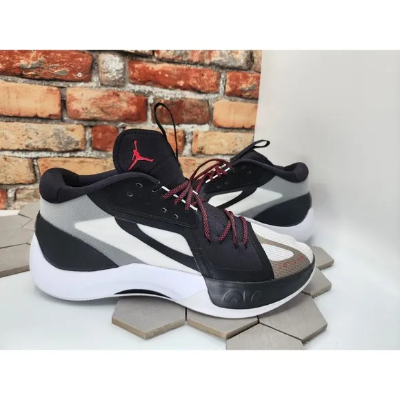 Size 14 - Jordan Zoom Separate Black Sky Gray 2022 Team Cement Bred Basketball