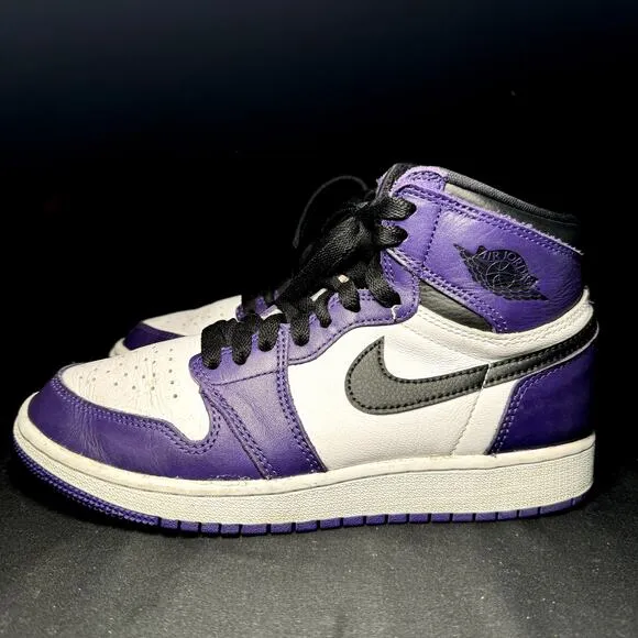 Size 4.5 - Nike Air Jordan 1 Retro High OG GS Court Purple 2.0 Men's Shoes